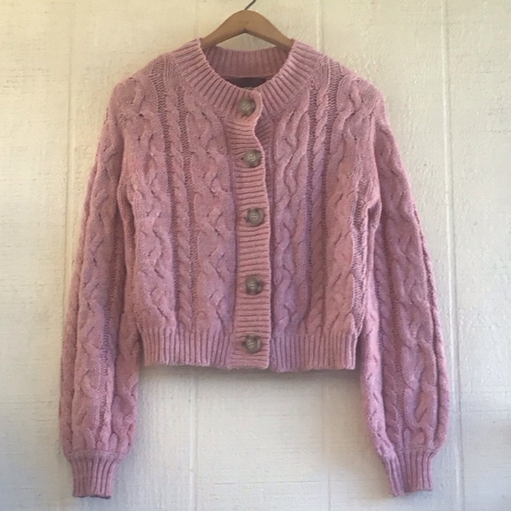 Reformation Annie cable knit cardigan sweater - Picture 16 of 16